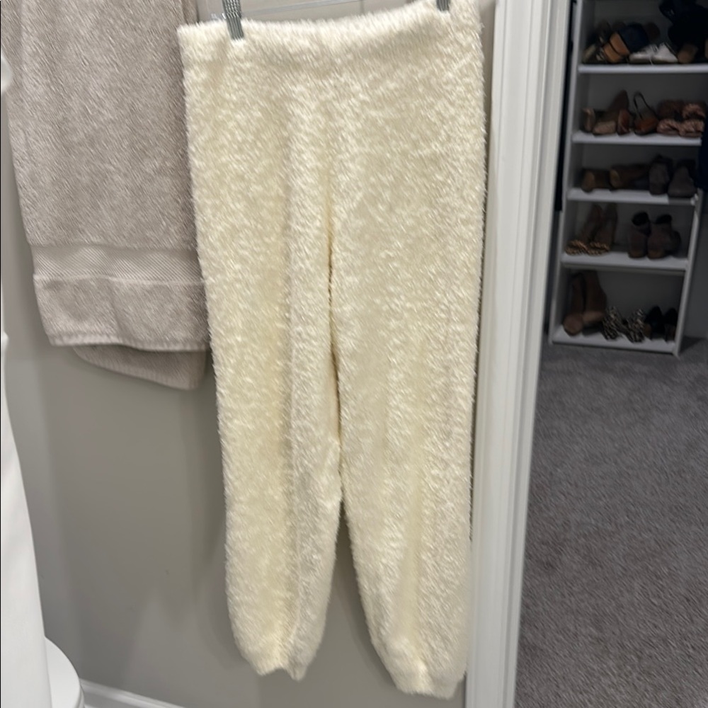 Cozy Cream Fuzzy Pants